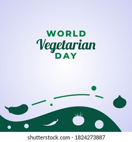 World Vegetarian Day Vector Design Illustration For Celebrate Moment