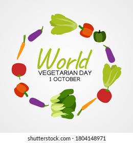 World Vegetarian Day Vector Illustration
