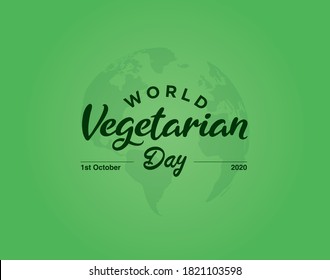 World Vegetarian Day Vector Illustration. World Vegetarian Day typo text for cards, stickers, T-shirt banners and posters.