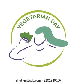 World Vegetarian Day vector. Vegetable heart shape icon vector. Different types of vegetables vector