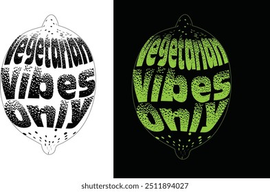 World vegetarian day, World Vegan Day typography Lemon fruit design for t-shirt, cards, frame artwork, bags, mugs, stickers, Organic food tag, icon.