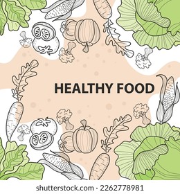 World Vegetarian design theme. Handwritten templates, banners, posters. Vector illustration.