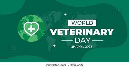 World Veterinary Day background or banner design template