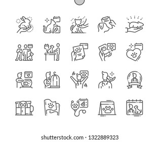 World Veterinary Day Well-crafted Pixel Perfect Vector Thin Line Icons 30 2x Grid for Web Graphics and Apps. Simple Minimal Pictogram