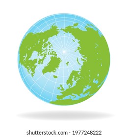 world view from above, map, parallel, meridian