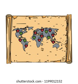 World vintage map