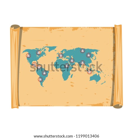 World vintage map