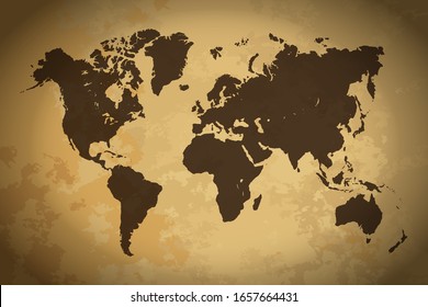 World vintage map over grunge background.