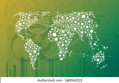 Tendencias y gráficos de los brotes de virus en el mundo
Ilustración del mapa analítico del riesgo biológico del vector