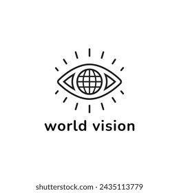 World Vision Logo Design Minimalist