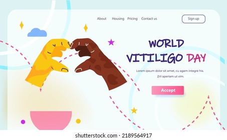 world vitiligo day another kind of beauty love yourself accept your body hands vitiligo skin disease horizontal