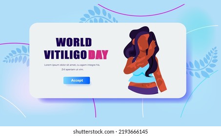 world vitiligo day another kind of beauty love yourself accept your body woman in bikini with vitiligo skin disease