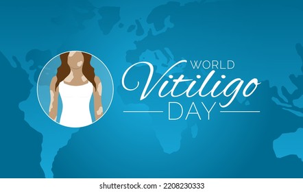 World Vitiligo Day Blue Background Design