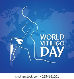 día mundial del vitiligo. Diseño adecuado para carteles y pancartas de tarjetas de felicitación