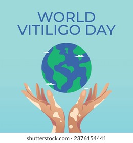 World Vitiligo Day design template good for celebration usage. vitiligo vector illustration. vitiligo image. vector eps 10. flat design.