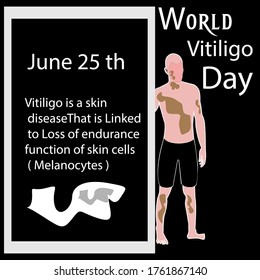 Welttag der Vitiligo. Infografiken. Vektorsymbol 