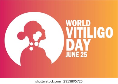 World Vitiligo Day. June 25. Vector illustration Suitable for greeting card, poster and banner