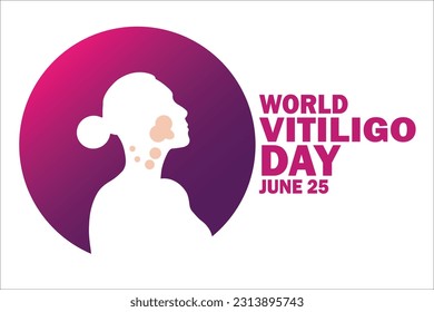 World Vitiligo Day. June 25. Holiday concept. Template for background, banner, card, poster with text inscription. Vector illustration.