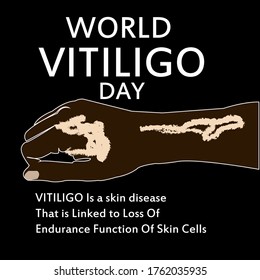World Vitiligo day poster. illustration vector infographic