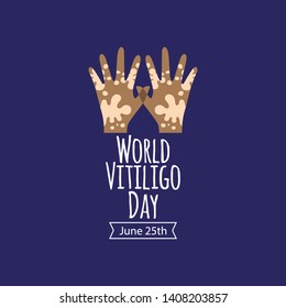 World vitiligo day vector template. Design for celebration, greeting cards or print. 