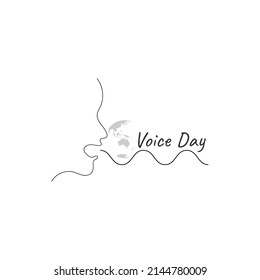 world voice day concept. illustration vector