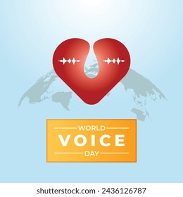 World Voice Day design template good for celebration usage. voice vector illustration. vector eps 10. flat design.