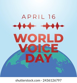 World Voice Day design template good for celebration usage. voice vector illustration. vector eps 10. flat design.