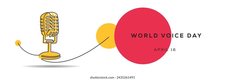 World voice day, held on 16 April.