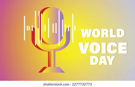 Día Mundial de la Voz. Plantilla para fondo, cartel, tarjeta, cartel 