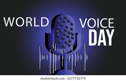 Día Mundial de la Voz. Plantilla para fondo, cartel, tarjeta, cartel 
