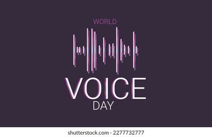 Día Mundial de la Voz. Plantilla para fondo, cartel, tarjeta, cartel 