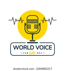 World voice day vectors graphics good for world voice day celebration. flat design. flyer design. flat illustration