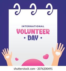 Fondo De Diseño Del Día Mundial De Los Voluntarios Para El Momento De Saludo
