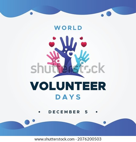 World Volunteer Day Design Background For Greeting Moment