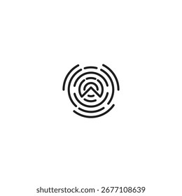 ilusión del logotipo de la tecnología del Vector del mundo W