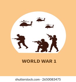 Ilustração do vetor do logotipo da Primeira Guerra Mundial para 28 de julho