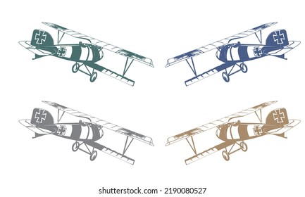 World War 2 Airplane Vector Illustration
