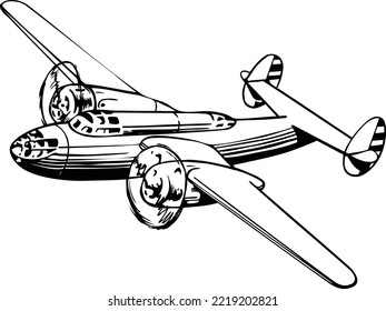 Ilustración de vectores aéreos de la Segunda Guerra Mundial