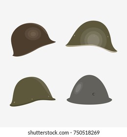 world war 2 military helmet vector illustration