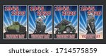 World War 2 Victory Day Poster Set, Retro Soviet Propaganda Placard Style, Tank, Multiple Rocket Launcher Truck, Red Army Soldiers