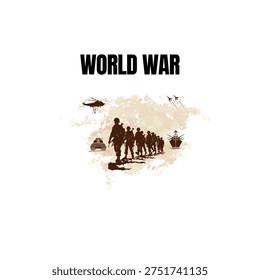World war 3, Flat vector illustration of a globe with nuclear explosions and ballistic missiles, representing global crisis and destruction.