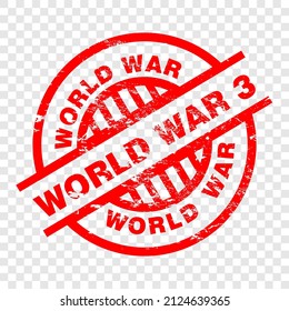 World War 3, Rubber Stamp, Vector