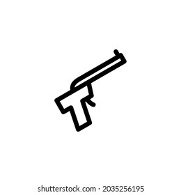 World War Germany Pistol Weapon Vector Icon Logo Symbol For Graphic Design And Web