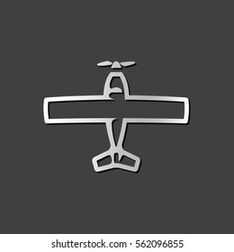 World War icon in metallic grey color style.