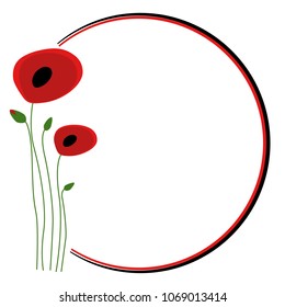 World War II commemorative symbol with dates 1939-1945, victory day, poster or banner of remembrance day of Canada with poppy flowers background, ANZAC (Australia New Zealand Army Corps) Day 