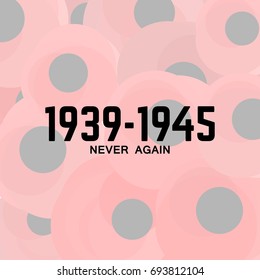 World War II commemorative vector poster illustration