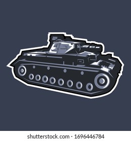 Vektorillustration der mittleren Panzer des Zweiten Weltkriegs