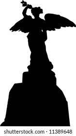 World War II Memorial silhouette