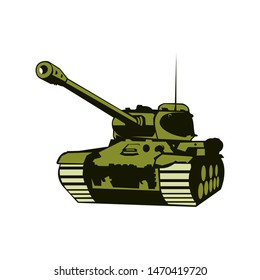 World War II Soviet Heavy Tank vector illustration