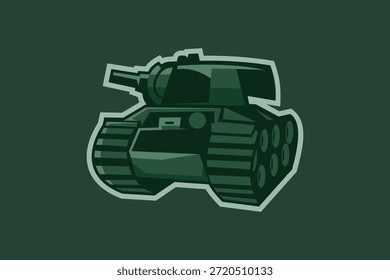 Segunda Guerra mundial Ilustración vectorial de tanque pesado soviético, Clipart de tanque simple